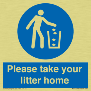 Please take your litter home